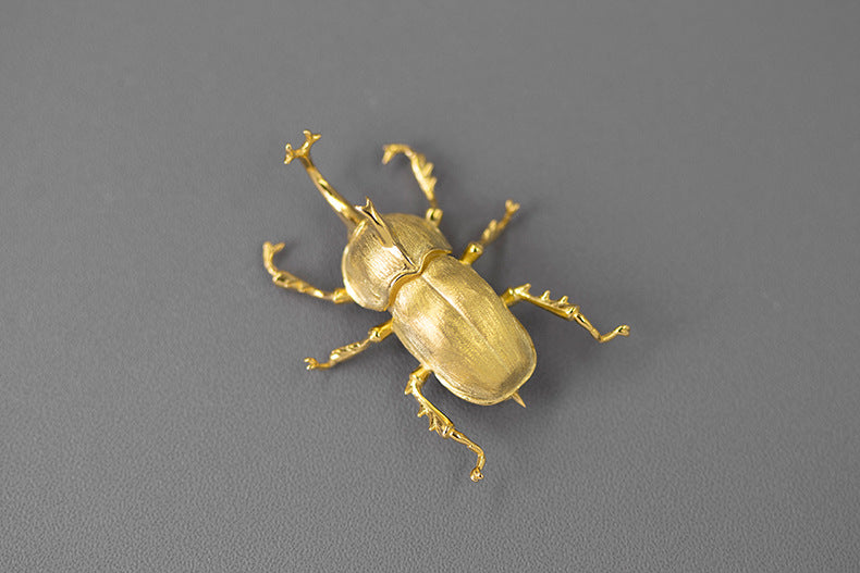 Rustic Beetle Brooch