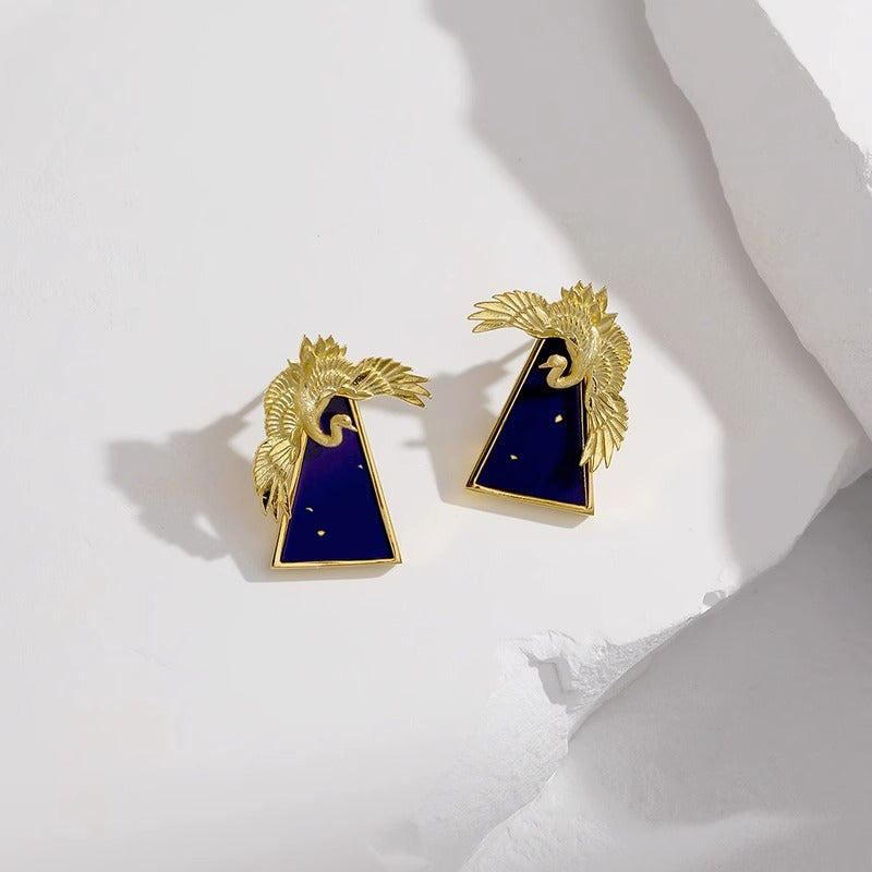 Crane Detachable Earrings