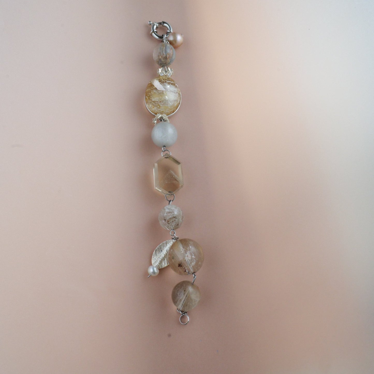 The Golden Gatsby - Skeletal Crystal Statement Piece
