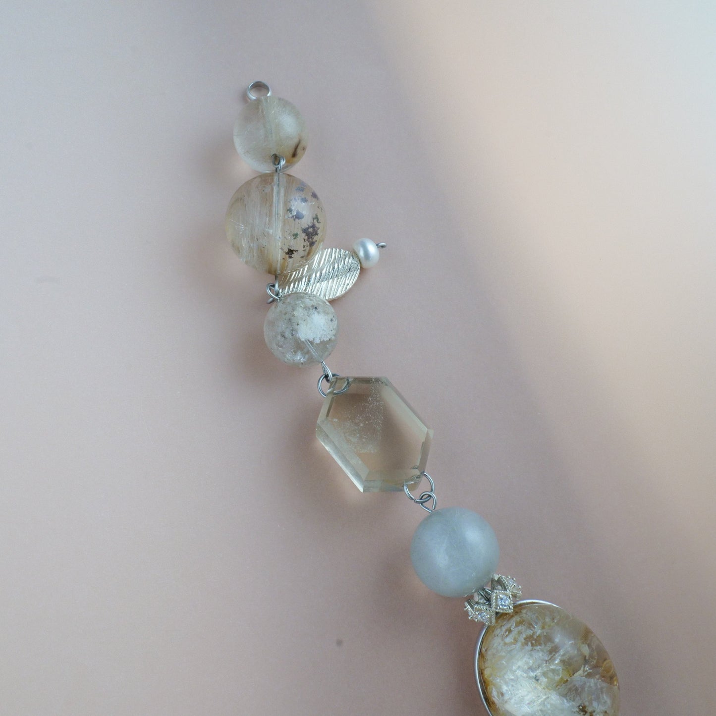 The Golden Gatsby - Skeletal Crystal Statement Piece